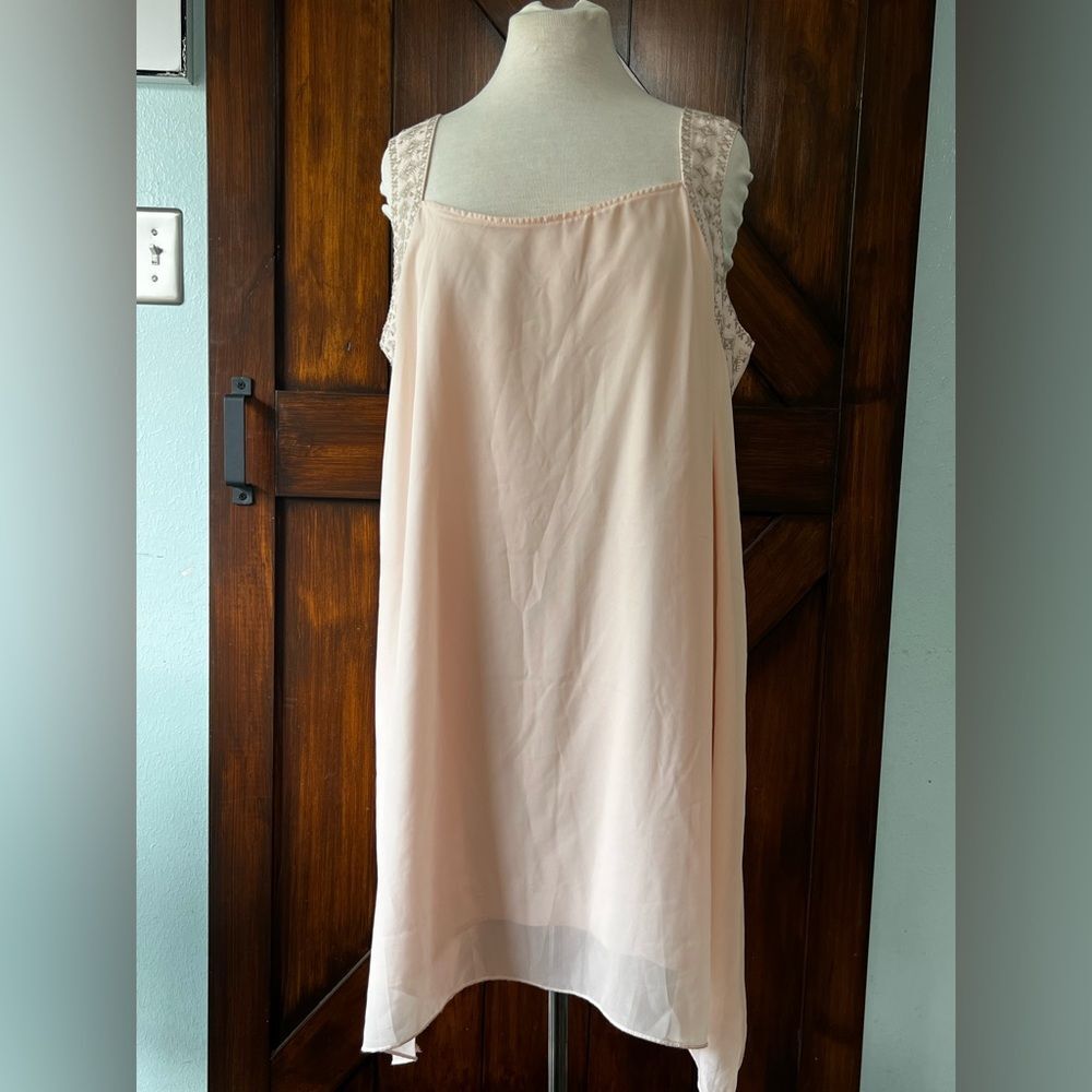 Cato Powder Pink Embroidered Southwestern Boho Detail Dress‎ Women’s XL